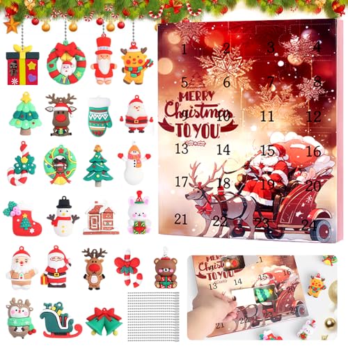 Adventskalender 2025,Christbaumschmuck Anhänger enthält 24 Stück...