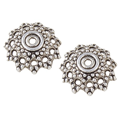 30 Filigree Bead Caps 12 mm Metal Spacer Spacer Beads End Caps Tibetan Silver Metal Beads for Jewellery Chain Bracelet Ring M230 - Image 2