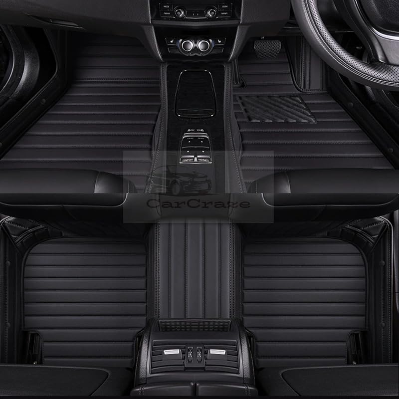 9D Car Foot Mat for Jaguar XF 2012-2016 | Luxurious Premium Leatherette & Elegant Look | 100% Waterproof and Dust Proof | Custom Fitted Car Floor Tray Mat (Black)