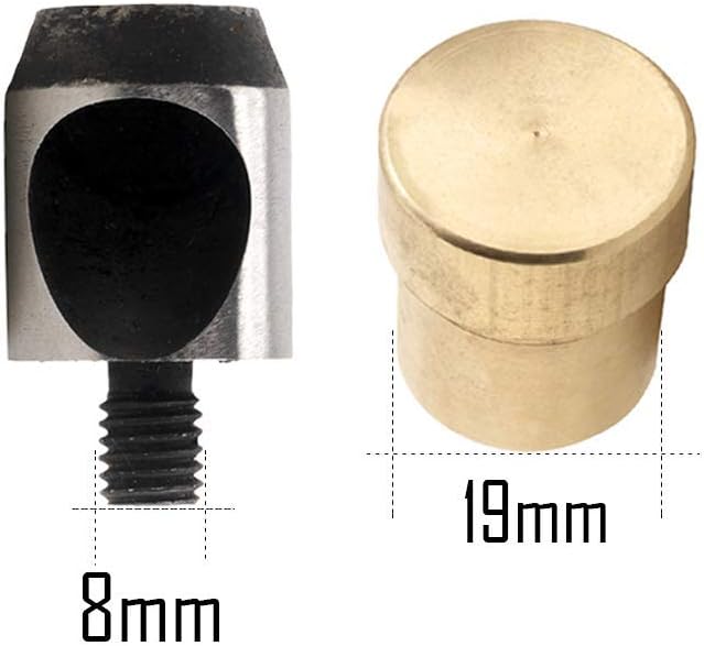 Trimming Shop 16mm Multi-Layer Hole Cutter Punch Die Tool with Gold Base for Universal Hand Press Machine for Fabrics & DIY Leather Craft, Fixing & Fastening Clothes