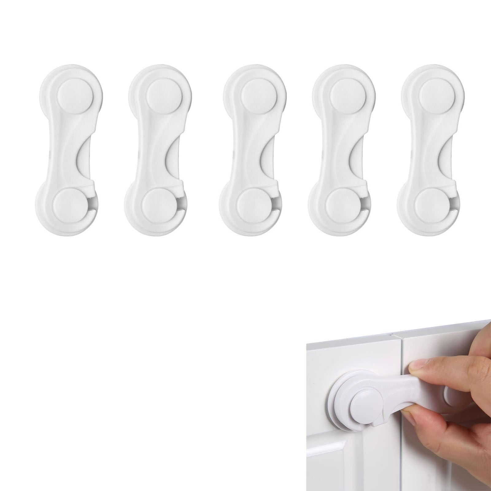 Refrigerator lock, refrigerator lock buckle, protective refrigerator lock, installation refrigerator lock, suitable for any scene (white)