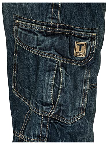 Timezone Herren Cargo Jeans Hose Benito TZ 3983 urban Indigo (W36/L32)