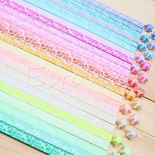 Xinsheinelry Lot de 30 papiers Pliables en Forme d ' étoile, Ruban en Papier, Fil Soyeux, Marque-Page, Pompons, Boucle de Cordon, nœud Chinois, Fabrication...