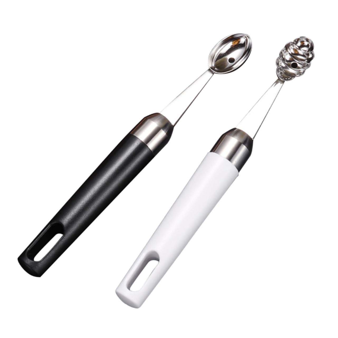 OKUMEYR Set of 2 Fruit Spoons Watermelon Forks Stainless Steel Blade for Kitchen