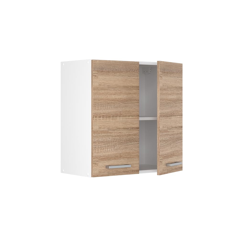 Vicco Pensile da cucina R-Line, Sonoma, 60 cm, per la libera combinazione all'interno di sistemi cucina modulari