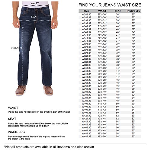Indigo alpha Mens Stretch Jeans,Lightweight Straight Fit Jeans for Men Comfortable Blue Denim Classic Men Jeans 31W x 32L