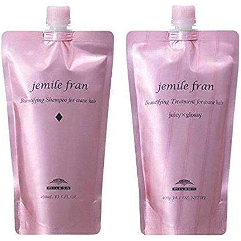 Milbon Gémir Fran Shampoo & Treatment Diamond Juicy Golsy 보습 400ml 400g 리필 세트 2 조각 다양한