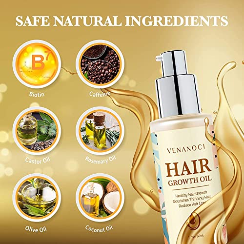 Venanoci Biotin, Castor & Rosemary Oil For Hair Growth For Women thumb #3