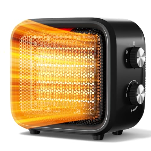 12% off - Csakri Small Space Heater, 1500W Mini Desk Heater for Office, 2S Fast Heating Portable Ceramic...