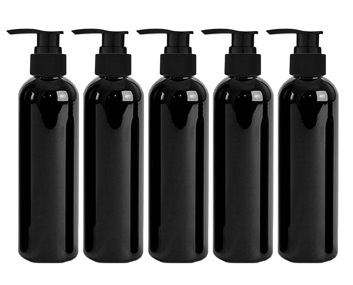 PHARCOS Pump Dispenser Bottle for Lotion/Cream/Liquid/Shampoo/Hand wash Bathroom (Black and Pump)(Pack of 5)-image-42