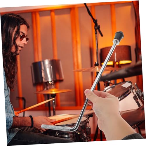 Hemoton 2pcs Drum Leg Holder Durable Replacement Feet for Snare and Floor Drums Multipurpose Support Stand Stability Silver Finish miniatura 5