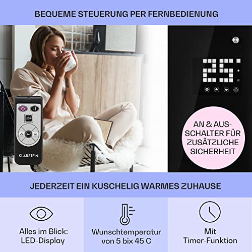 Mobile Elektroheizung Klarstein Konvektor-Heizung für Wandmontage oder Standgerät