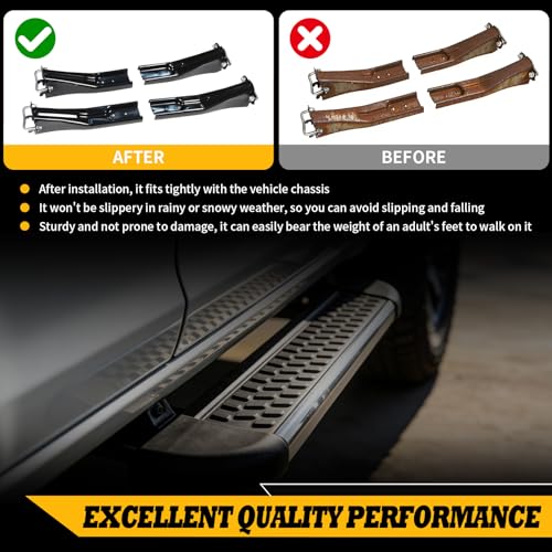 2PCS estribos laterales compatibles con Wrangler TJ 1997-2006 miniatura 4