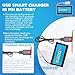 AMZZN 9.6V 2200mAh AA NiMH Battery with Tamiya Plug and USB Charging Cable for RC Toy Cars, Trucks, Tanks, Engineering Vehicles, RC Ships, Rechargeable Battery Accessories (1PCS Battery+1 USB)