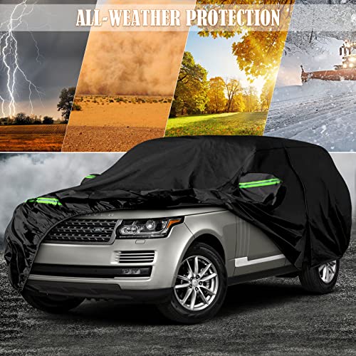 Image of Waterproof Car Covers Replace for 2009-2025 Land Rover Range Rover SWB, 6 Layers All Weather Car Cover with Zipper Door & Windproof Bands for Snow Rain Dust Protection