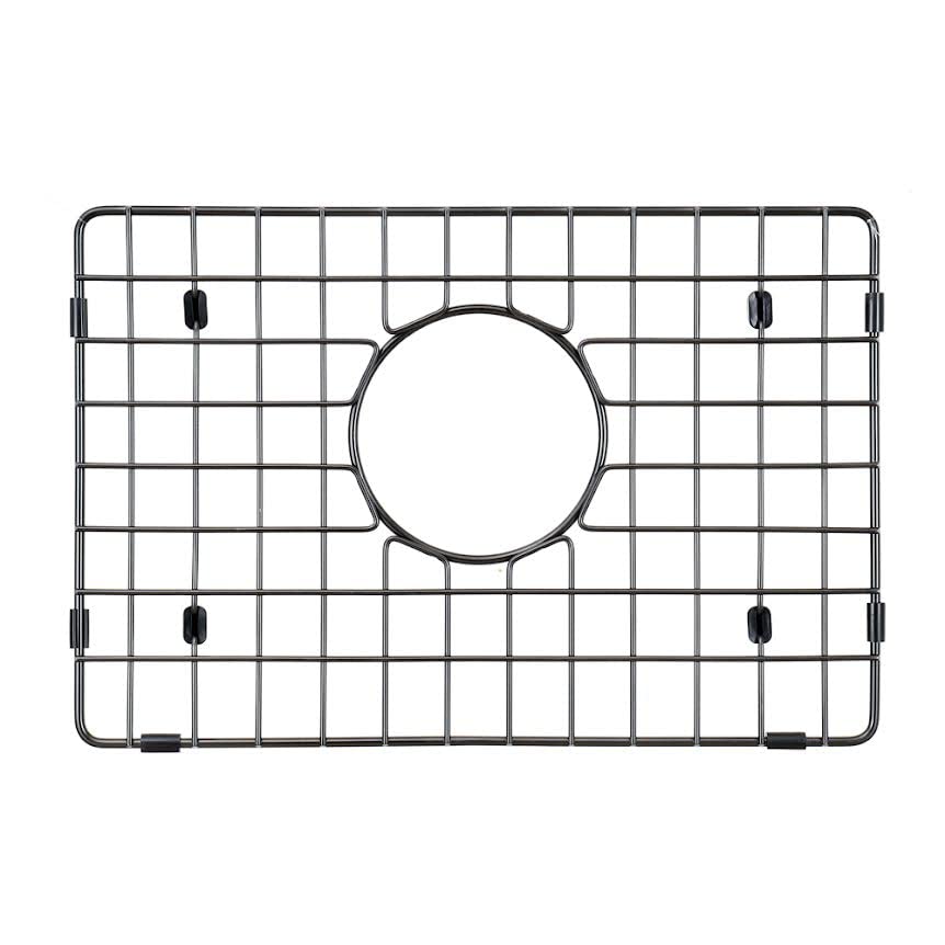 Starstar Sinks Protector Matte Black 304 Stainless Steel Kitchen Sink Bottom Grid, Rack (15.5 Length x 10.25 Width)