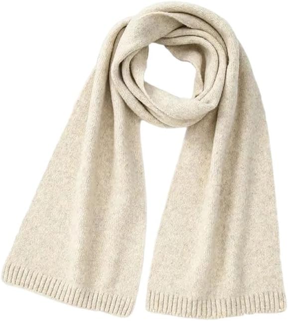 Women's Scarf For Cold Weather Thermal Neck Wrap Casual Accessory Solid Color Thickened Warm Knitting Shawl