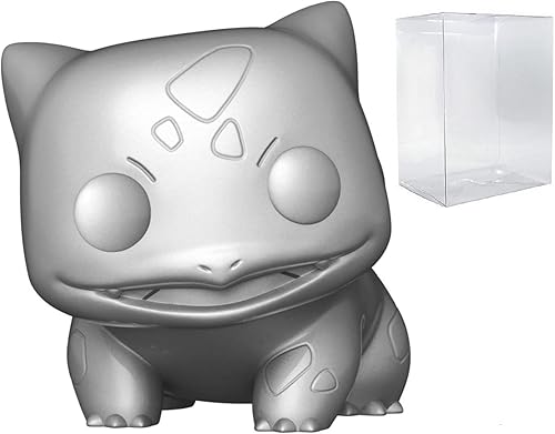 Bulbasaur (plateado metálico) Funko Pop! Figura de vinilo (paquete con funda protectora compatible con caja Pop Box)
