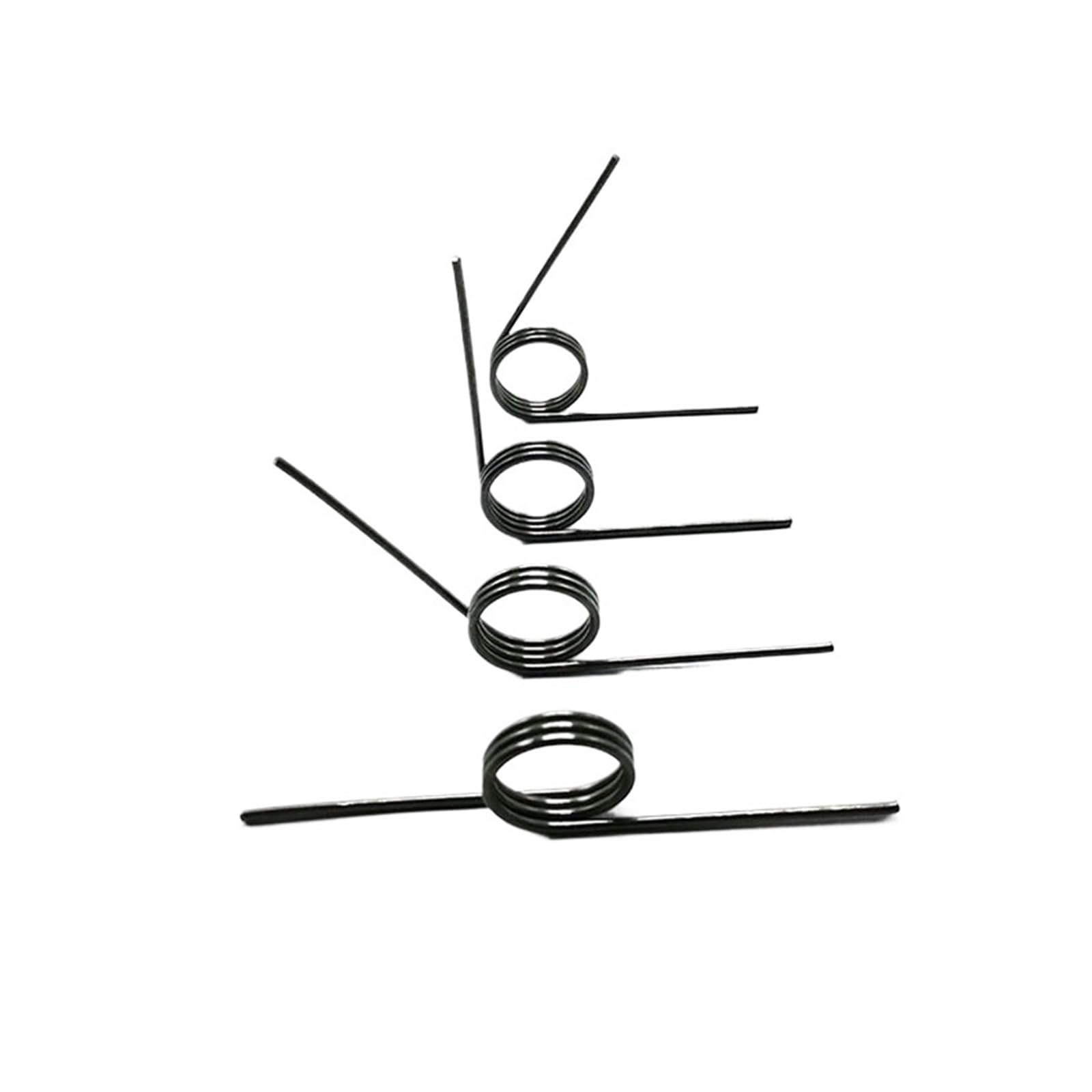 Ressorts de torsion mécaniques Lot de 5 ressorts de torsion hélicoïdaux 65Mn, diamètre du fil: 0,7mm, anneau de torsion hélicoïdal en V(2.1mm(3 laps),4.0mm(10pcs),0.7mm(180 degrees))