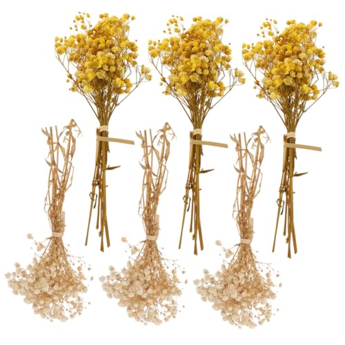 Ramo de 6 flores secas artificiales para decoración miniatura 1