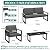 GARTOO 4-Piece Patio Furniture Set, Outdoor Aluminum Conversation Sofa Sets with Coffee Table & Cushions Chairs - Perfect for Garden, Backyard, Porch, Lawn, Poolside, Deck