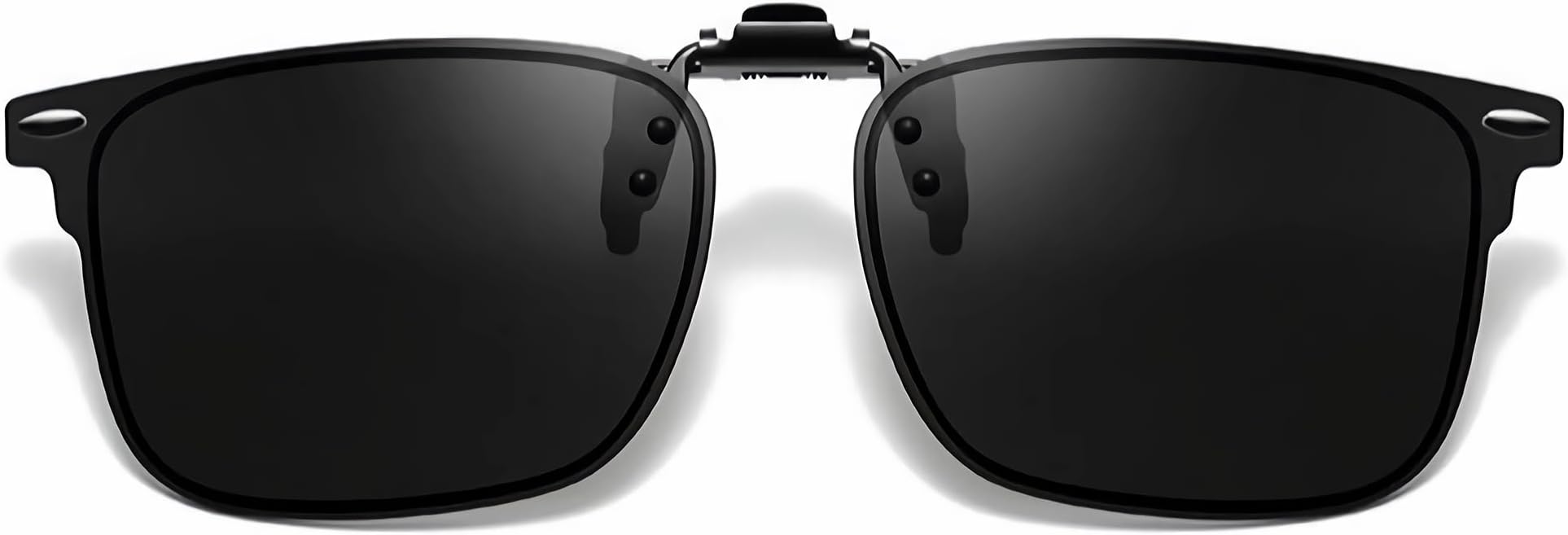 UV Protection Clip-On Sunglasses: Polarized, Anti-Blue Light, Flip-Up Sun Shades -Fits Over Prescription Glasses