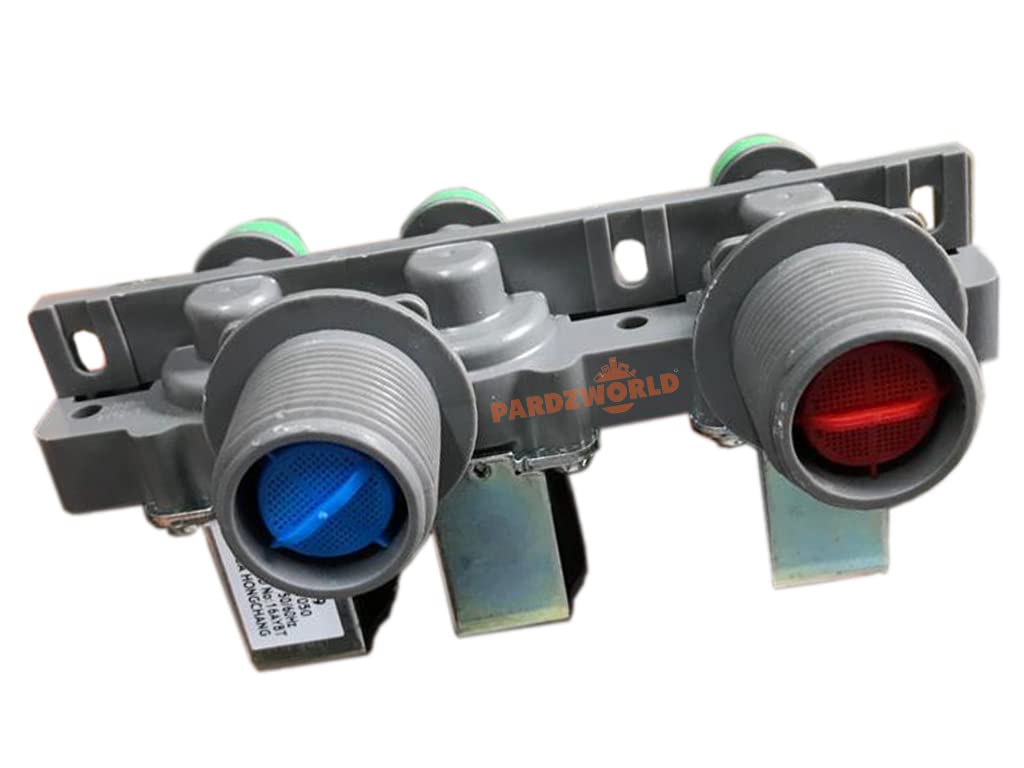 PARDZWORLD Water Inlet Valve or Feed Valve [2 Way In (Hot & Cold) 3 Way Out] Suitable for Samsung Washing Machines ONLY. MATCH & BUY.