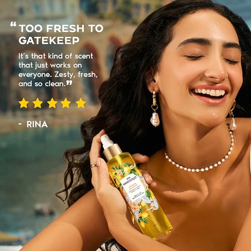 Image of Nykaa Wanderlust Summer in Amalfi Body & Hair Fine Fragrance I | Perfume Mist for Women - 200 ml I Mandarin and Basil Perfume| | Long-Lasting, Travel‐Friendly, Vegan,Paraben‐Free, IFRA Certified
