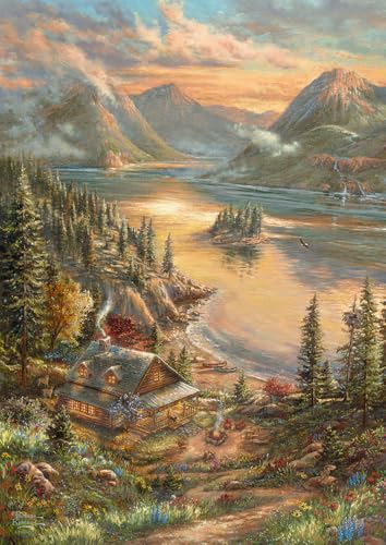 Schmidt | Thomas Kinkade: Lakefront Splendor (500 Pieces) | Jigsaw Puzzle | Ages 14+ | 1+ Players