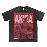 Bellelement Vintage 80s Japanese Anime T-Shirt Anime Movie T-Shirt, L Black