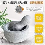 EZAHK-Stone-Mortar-and-Pestle-Set-for-SpicesMasher-Khalbatta-Kharal-Mixer-Natural-Traditional-Grinder-and-Musal-Well-Design-for-Kitchen-Home-Herb-85-in-Kitchen-Tools