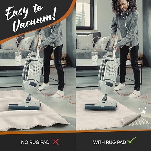 Nevlers 2 Ft x 60 Ft White Nonslip Rug Gripper Roll for Runners, Large Rugs & Carpets | Strong Suction Non Skid Rug Pad for Hardwood Floors & Hard Surface Flooring | PVC Carpet Pad Anti Slip Rug Grips