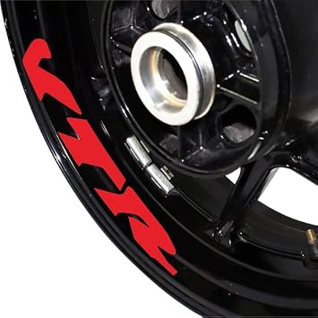 Motorcycle Reflective Rim Wheel Decal Kit,Waterproof Tire Rim Stickers Decoration for HONDA VTR vtr 1000F 1000 250 SP1 Red