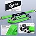 Trekassy Car Tie Down Straps for Trailers with Stake Pocket D Ring, Trailer Ratchet Straps for Car Truck, UTV & More, 10,000lbs Break Strength (Green)
