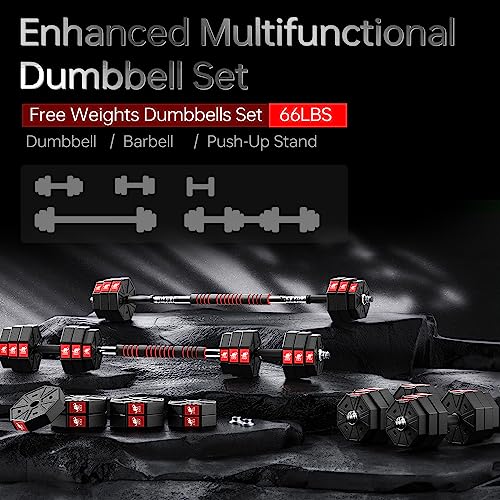 Adjustable-Weights-Dumbbells-Set-44Lbs-66Lbs-88Lbs-3-in-1-Adjustable-Weights-Dumbbells-Barbell-Set-Home-Fitness-Weight-Set-Gym-Workout-Exercise-Training-with-Connecting-Rod-for-Men-Women