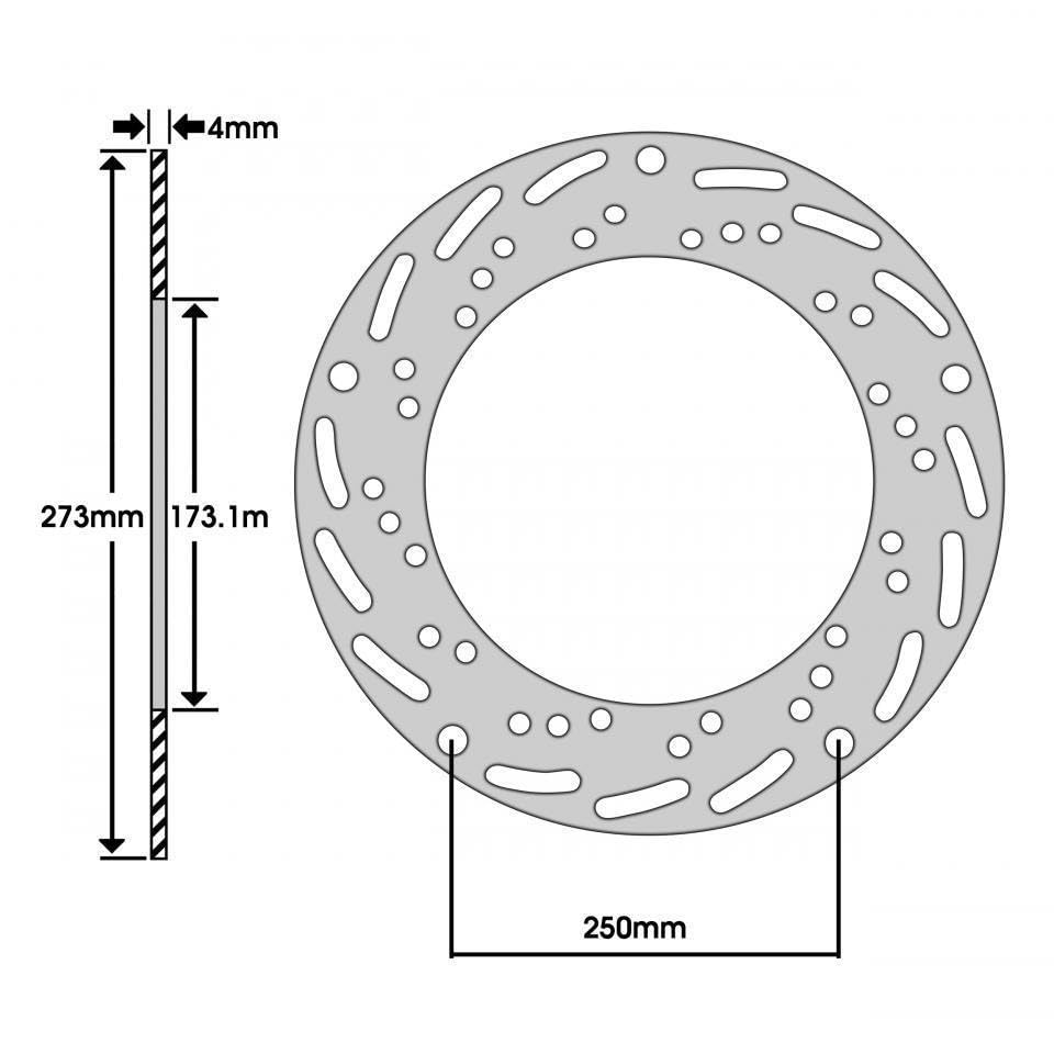 Disque de frein avant Newfren pour Sym Joyride Evo 200 2009-2010 - 3
