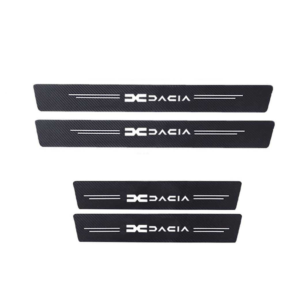 4 Pièces Plaques Plinthes En Fibre Carbone De Voiture Pour