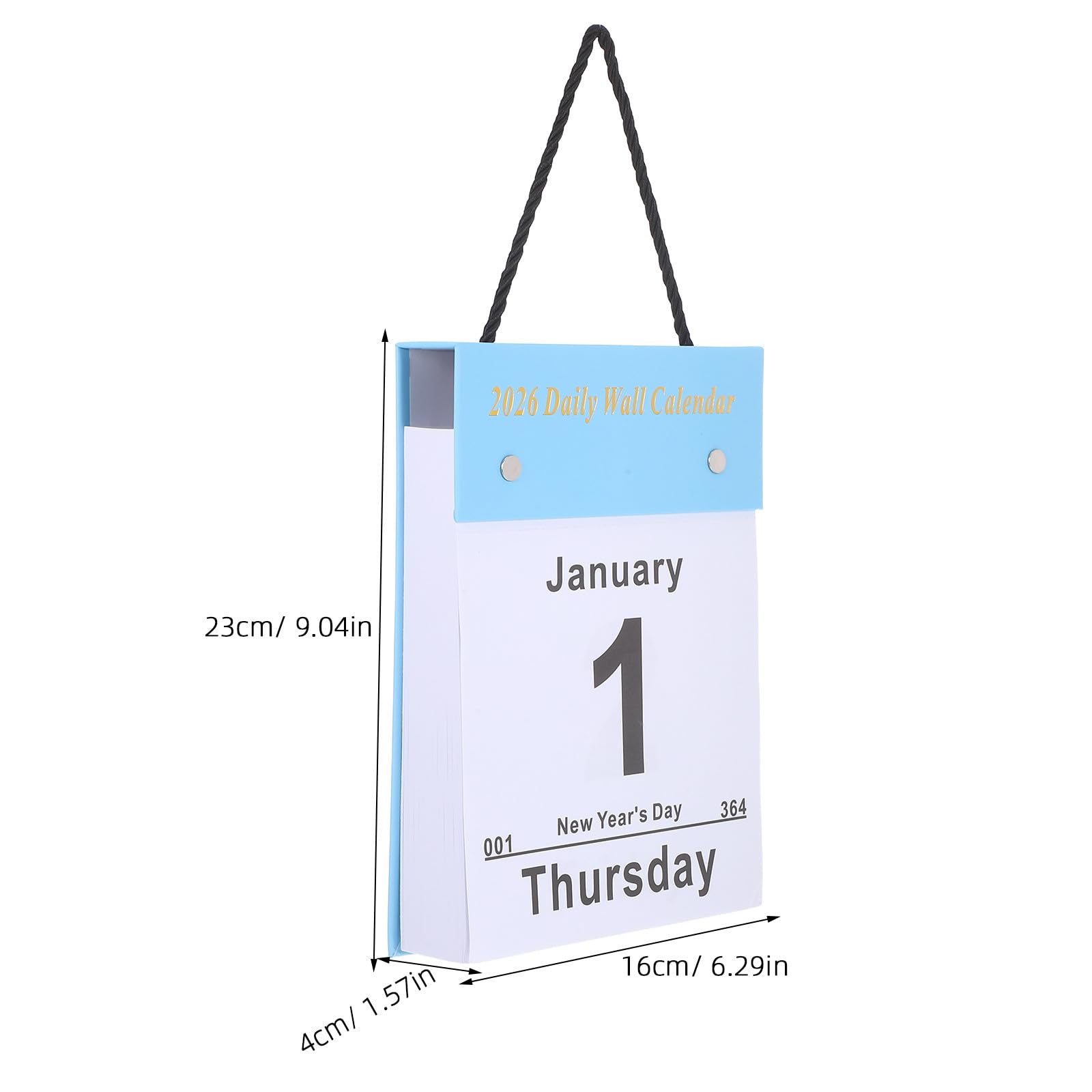 DOITOOL Calendario desprendible | Calendario de pared de 2026 páginas con cordón para colgar | Planificador vertical de letra grande, fácil de leer, para personas mayores, residencias, aulas y