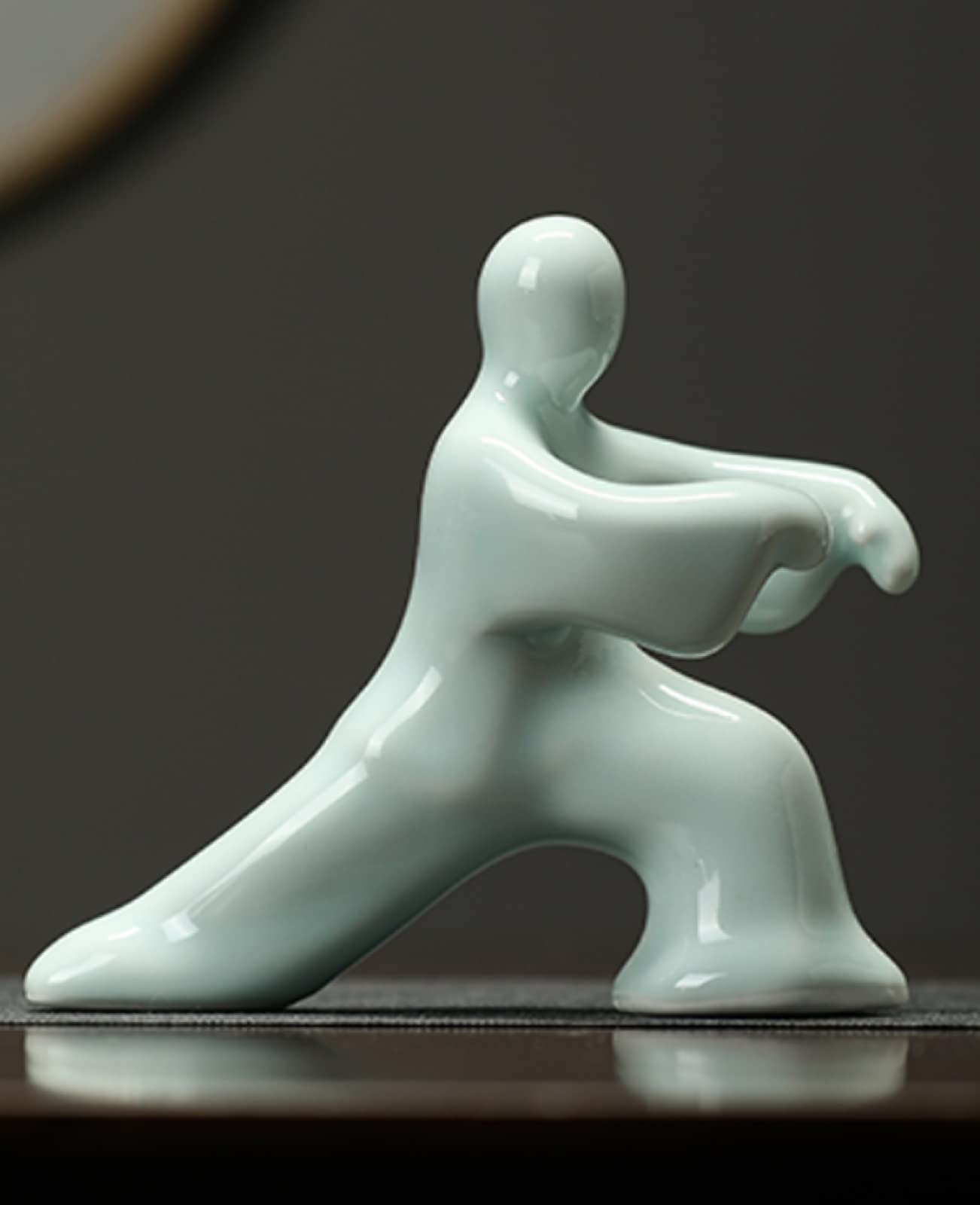 Dytartzx Handcrafted Ceramic Martial Arts Figures Artificial Sculpture Home Decor Arts Gift Desktop Statue Ornament