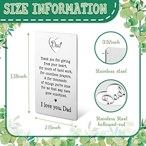 akeke Dad Wallet Card from Daughter Thank You Dad Gifts from Son Daughter Kids, Fathers Day Christmas Deployment Gift for Dad kd13