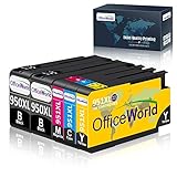 OfficeWorld Compatible Ink Cartridge Replacement for HP 950 951 950XL 951XL for HP Officejet Pro 8600 8610 8620 8630 8640 8100 8625 8615 251dw 271dw 276dw Printer, 5-Pack