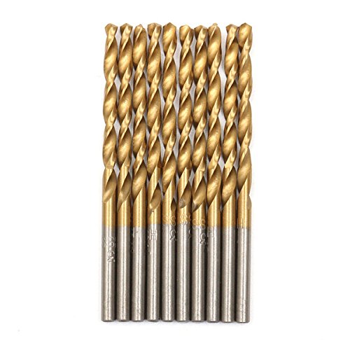 EsportsMJJ 99Pcs 1.5-10 mm Titanio Recubierto HSS Brocas Helicoidales Conjunto