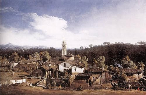 Cuadro al óleo de Varese por Bellotto (60x90cm) para transformar tu salón con arte clásico