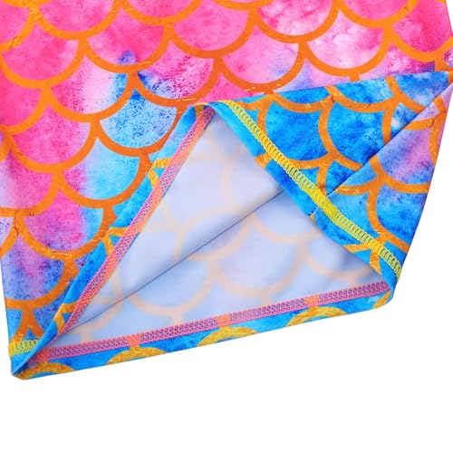 Image of Girls Two Piece Swimsuit Long Sleeve Floral Bathing Suit UPF 50+ Summer Beach Swimwear