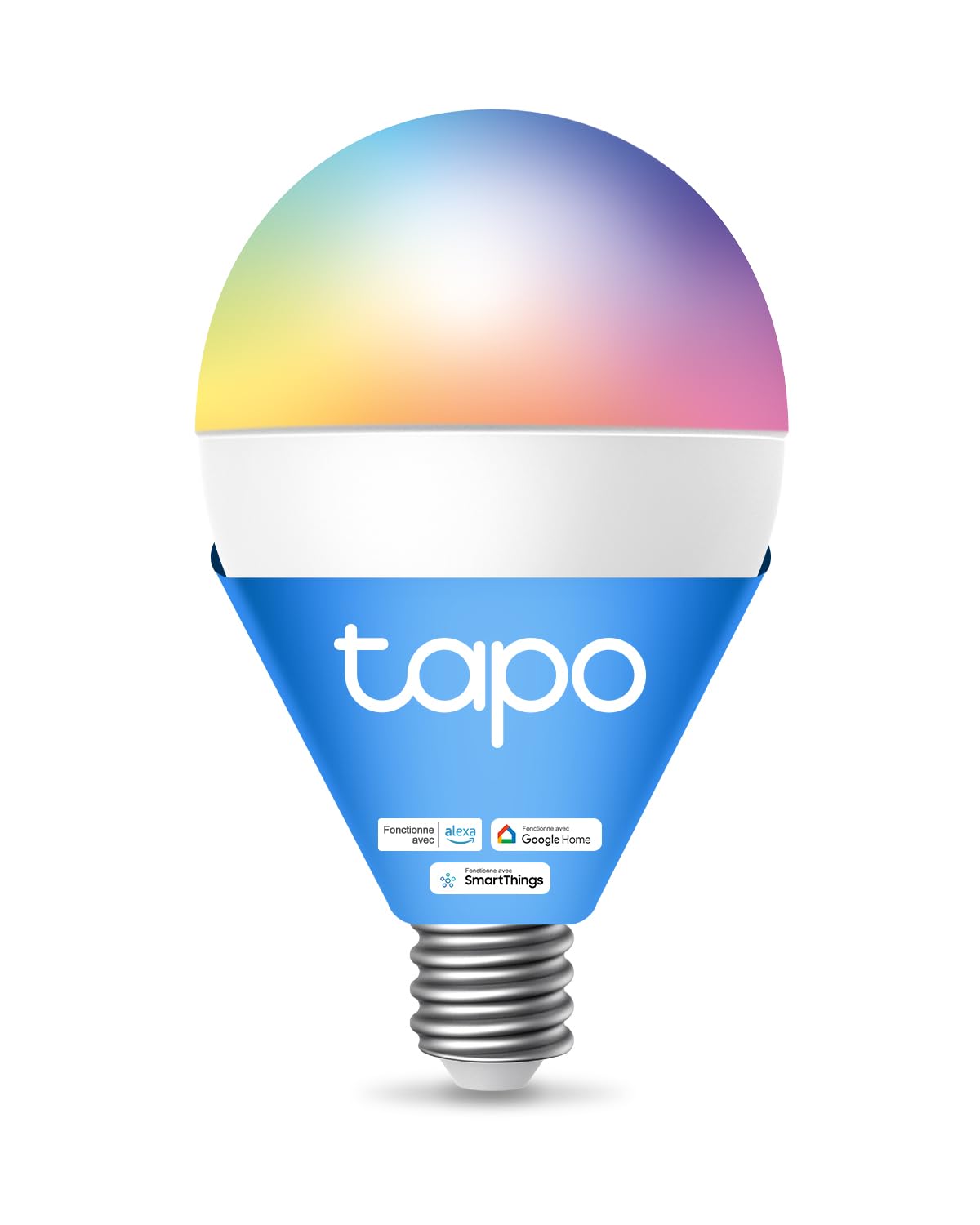 Tapo L430P Smart P45 żarówka Wi-Fi, gniazdo E14, 470 lumenów, 16 mln kolorów, możliwość ściemniania, harmonogram i timer, monitorowanie energii, kompatybilna z Alexa, Google Assistant i Samsung