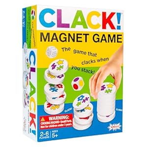 AMIGO Games Clack! Categories - Exciting Kids Magnetic Stacking Game for 2-8 players Ages 7+ | Fun, Educational, & Fast-Paced Family Game