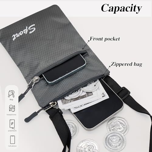 Small Crossbody Purse, Phone Purse with 2 Zipper Pocket and Adjustable Shoulder Strap, Unisex Crossbody Bags3