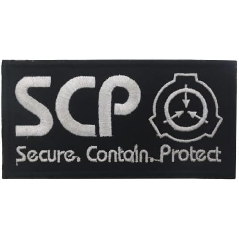 SCP Patch, SCP Foundation Special Containment Procedures Foundation Logo Military Hook Loop Tactics Morale Embroidered Patch