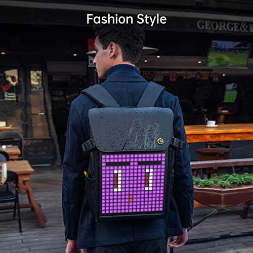 Divoom LED Display Laptop Backpack with App Control, 17 Inch Cool DIY Pixel Art Animation Fashion Backpack, Unique Gift for Men or Women3