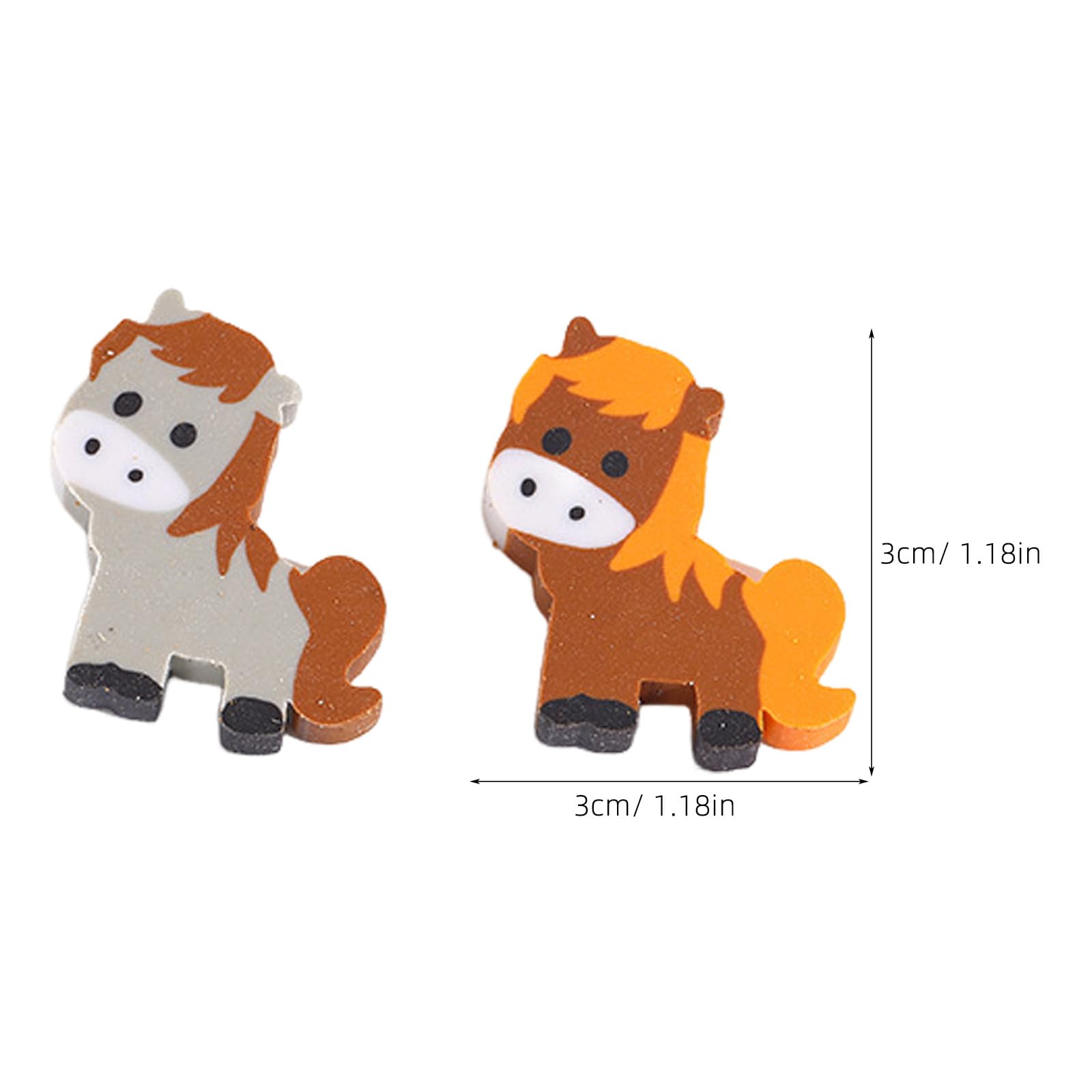Zerodeko 150 gommes Kawaii en Forme de Cheval : Mini gommes Mignonnes sur Le thème des Animaux – Jouets de récompense pour Les activités Scolaires – Petits Cadeaux pour Les Pochettes Surprises –